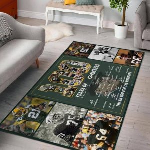 100Th Green Bay Packers Fan Made Area Rug For Christmas Living Room Rug