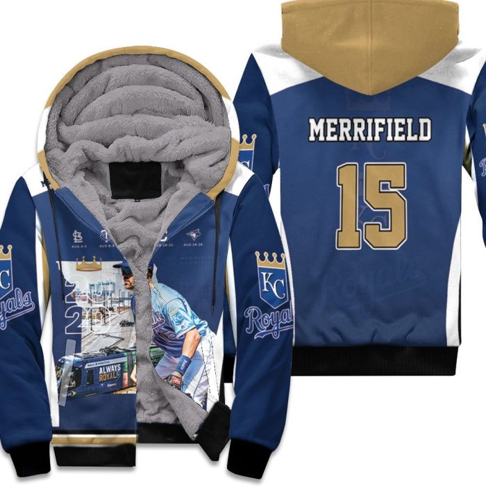 15 Whit Merrifield Kansas City Royals 2021 Unisex Fleece Hoodie