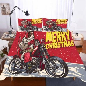 2019 Christmas Santa Claus #11 Duvet Cover Pillowcase Bedding Set Home Decor