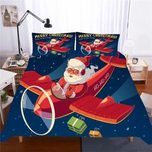 2019 Christmas Santa Claus #2 Duvet Cover Pillowcase Bedding Set Home Decor