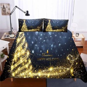 2019 Christmas Santa Claus #4 Duvet Cover Pillowcase Bedding Set Home Decor