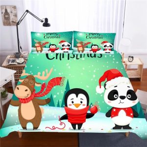 2019 Christmas Santa Claus #5 Duvet Cover Pillowcase Bedding Set Home Decor