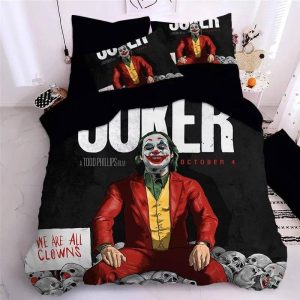 2019 Joker Arthur Fleck Clown #13 Duvet Cover Pillowcase Bedding Set