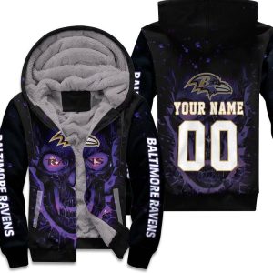 2021 Super Bowl Kansas City Chiefs Afc West Baltimore Ravens Nfl Skull For Fans 3D Personalized Unisex Fleece Hoodie