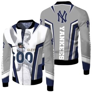 25 New York Yankees Gleyber Torres Fleece Bomber Jacket