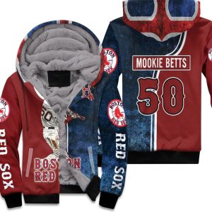 50 Mookie Betts Boston Red Sox Unisex Fleece Hoodie