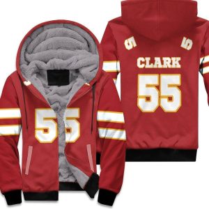 55 Frank Clark Kannas City Inspired Style Unisex Fleece Hoodie
