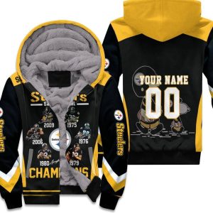 6X Super Bowl Champions Pittsburgh Steelers Personalized 2020 Nfl Season Snoopy Vs Peanuts Personalized Unisex Fleece Hoodie