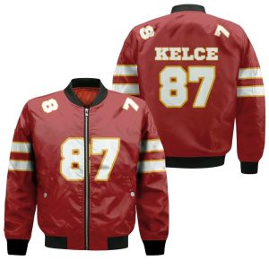 87 Travis Kelce Kannas City Inspired Style Bomber Jacket