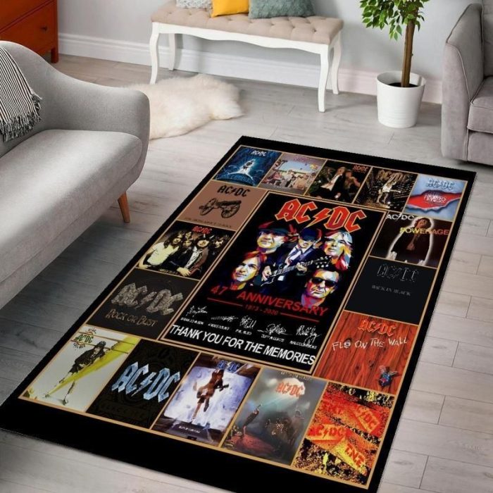 Ac Dc Collage 1 Area Rug Bedroom Rug