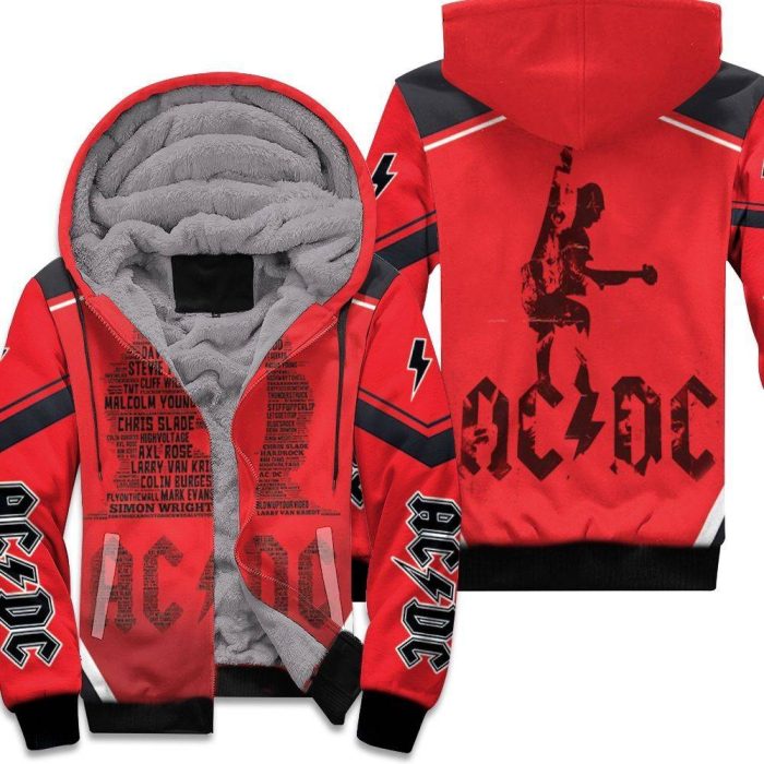 Acdc Angus Young Typogprahy Unisex Fleece Hoodie