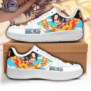 Ace Nike Air Force Shoes Unique One Piece Anime Custom Sneakers