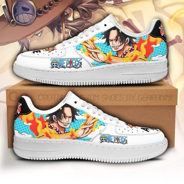 Ace Nike Air Force Shoes Unique One Piece Anime Custom Sneakers