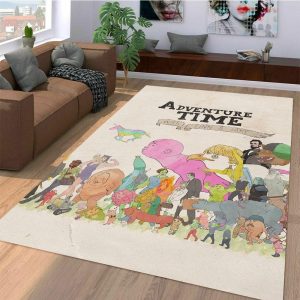 Adventure Time With Finn And Jake Area Rug - Home Decor - Bedroom Living Room Decor