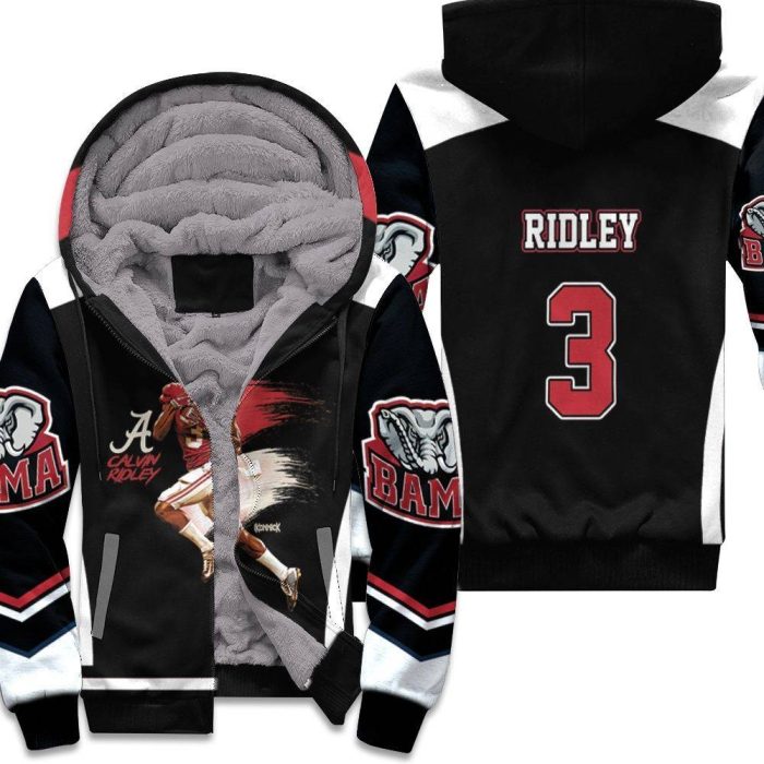 Alabama Crimson Tide 3 Calvin Ridley 2 Unisex Fleece Hoodie