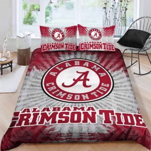 Alabama Crimson Tide Bedding Set Sleepy - 1 Duvet Cover & 2 Pillow Cases