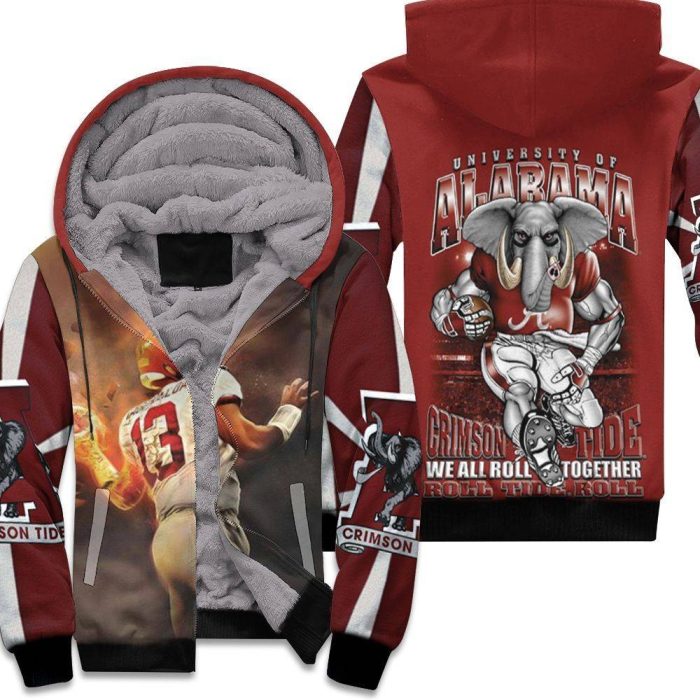 Alabama Crimson Tide Tua Tagovailoa 13 Unisex Fleece Hoodie