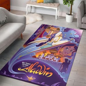 Aladdin Disney Living Room Cartoon Floor Carpet Rectangle Rug