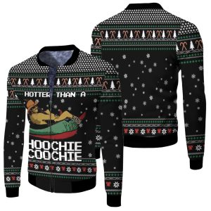 Alan Jackson Chattahoochee Hotter Than Hoochie Coochie Christmas 3D S Fleece Bomber Jacket