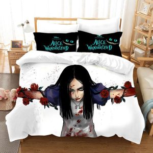 Alice in Wonderland #10 Duvet Cover Pillowcase Bedding Set Home Bedroom Decor