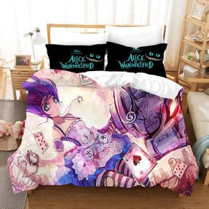 Alice in Wonderland #11 Duvet Cover Pillowcase Bedding Set Home Bedroom Decor