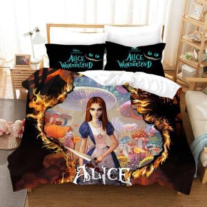 Alice in Wonderland #13 Duvet Cover Pillowcase Bedding Set Home Bedroom Decor