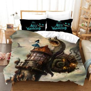 Alice in Wonderland #17 Duvet Cover Pillowcase Bedding Set Home Bedroom Decor