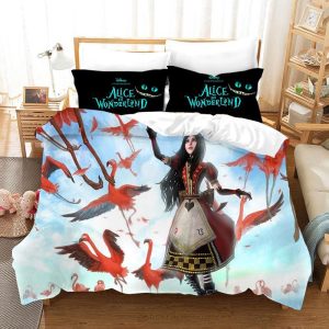 Alice in Wonderland #19 Duvet Cover Pillowcase Bedding Set Home Bedroom Decor