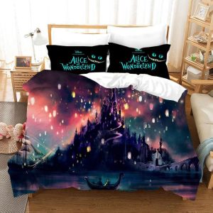 Alice in Wonderland #2 Duvet Cover Pillowcase Bedding Set Home Bedroom Decor