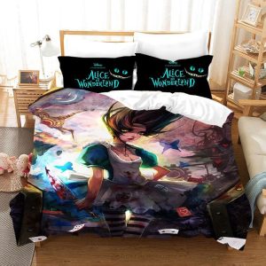 Alice in Wonderland #22 Duvet Cover Pillowcase Bedding Set Home Bedroom Decor