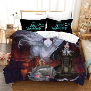 Alice in Wonderland #25 Duvet Cover Pillowcase Bedding Set Home Bedroom Decor