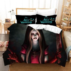 Alice in Wonderland #3 Duvet Cover Pillowcase Bedding Set Home Bedroom Decor