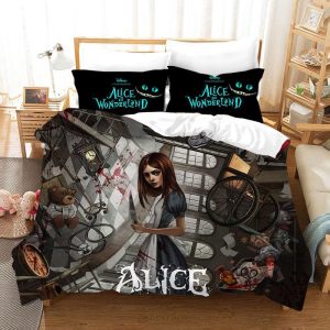 Alice in Wonderland #6 Duvet Cover Pillowcase Bedding Set Home Bedroom Decor