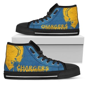 Alien Movie Los Angeles Chargers NFL Custom Canvas High Top Shoes