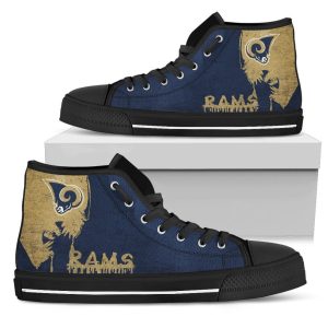 Alien Movie Los Angeles Rams NFL Custom Canvas High Top Shoes