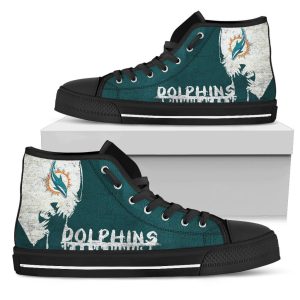 Alien Movie Miami Dolphins NFL Custom Canvas High Top Shoes