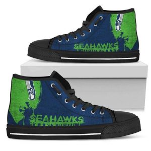 Alien Movie Seattle Seahawks NFL Custom Canvas High Top Shoes