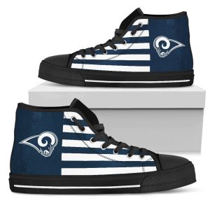 American Flag Los Angeles Rams NFL Custom Canvas High Top Shoes