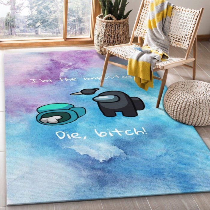 Among Us Gaming Area Rug Living Room Rug Us Decor