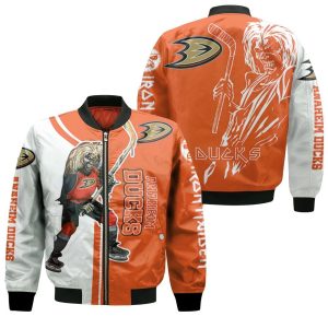 Anaheim Ducks And Zombie For Fans Bomber Jacket