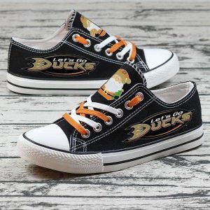 Anaheim Ducks NHL Hockey 3 Gift For Fans Low Top Custom Canvas Shoes