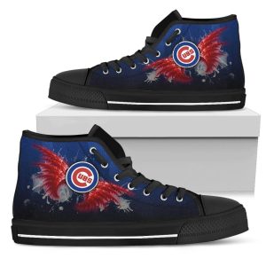 Angel Wings Chicago Cubs MLB Custom Canvas High Top Shoes