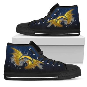 Angel Wings Los Angeles Chargers NFL Custom Canvas High Top Shoes