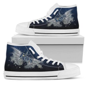 Angel Wings Tampa Bay Rays MLB 1 Custom Canvas High Top Shoes