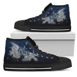 Angel Wings Tampa Bay Rays MLB Custom Canvas High Top Shoes