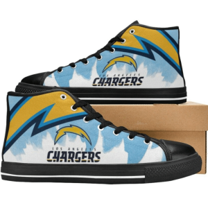 Angeles Chargers NFL Football 2 Custom Canvas High Top Shoes