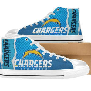 Angeles Chargers NFL Football Custom Canvas High Top Shoes