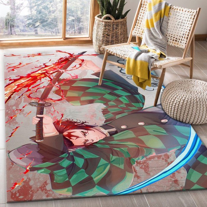 Anime Demon Slayer V4 Area Rug For Christmas Bedroom Rug