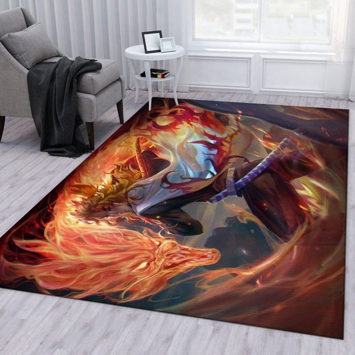 Anime Demon Slayer V8 Area Rug Living Room Rug Us Decor