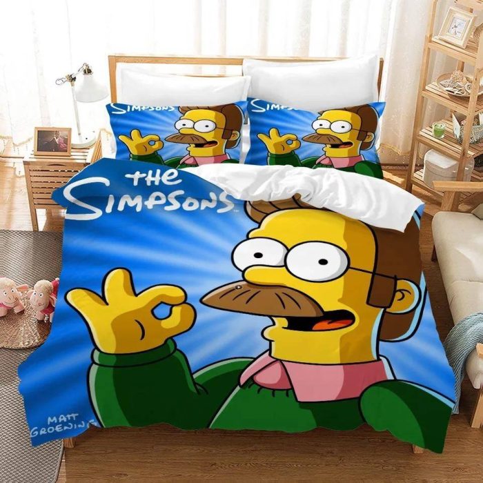 Anime The Simpsons Homer J. Simpson #11 Duvet Cover Pillowcase Bedding Set Home Decor